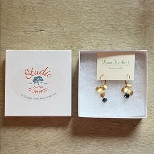 Gold and Black Earrings